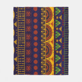 Couverture Polaire Ethno Tribal : Conception Motif transparente. (Devant)