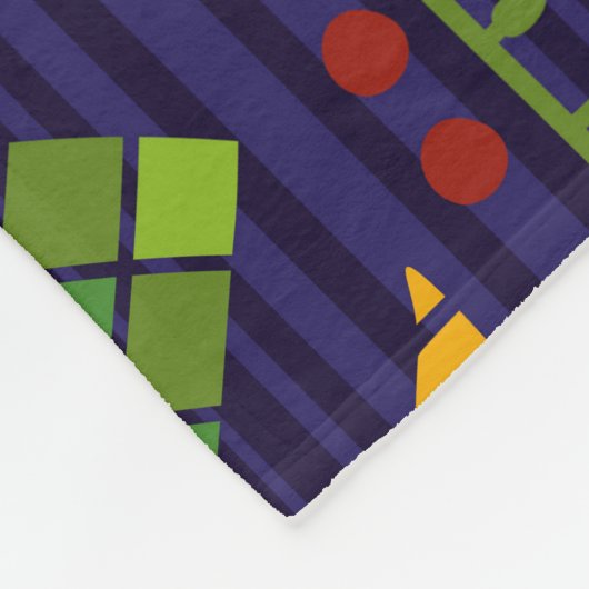 Couverture Polaire Ethno Tribal : Conception Motif transparente. (Coin)