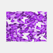 Couverture Polaire Étincelle pourpre Camo de papillon (Devant (Horizontal))