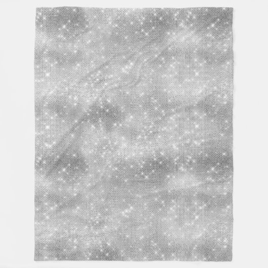 Couverture Polaire Étincelle romantique en argent (Devant)