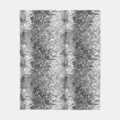 Couverture Polaire Étincelles de Parties scintillant Disco White & Gr (Devant)