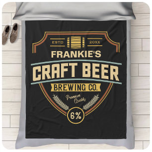 Couverture Polaire Étiquette de bière artisanal personnalisé brasseri