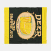 Couverture Polaire étiquette de jus de pamplemousse de marque Cerfs d (Devant (Horizontal))