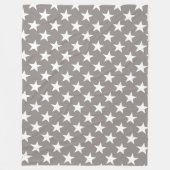 Couverture Polaire Etoile blanche Chic Beige Brown Étoiles Design Mod (Devant)