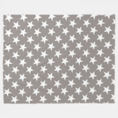 Couverture Polaire Etoile blanche Chic Beige Brown Étoiles Design Mod (Devant (Horizontal))