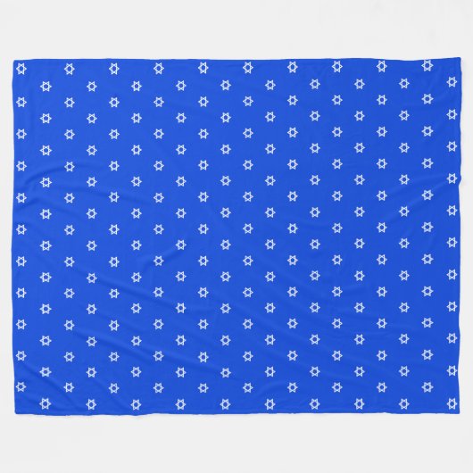 Couverture Polaire Étoile blanche de David Royal Blue Couvre-lit simp (Devant (Horizontal))