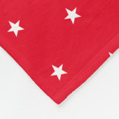 Couverture Polaire étoile blanche rouge (Coin)