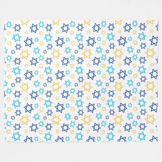 Couverture Polaire Étoile de David Fleece Blanket (Devant (Horizontal))