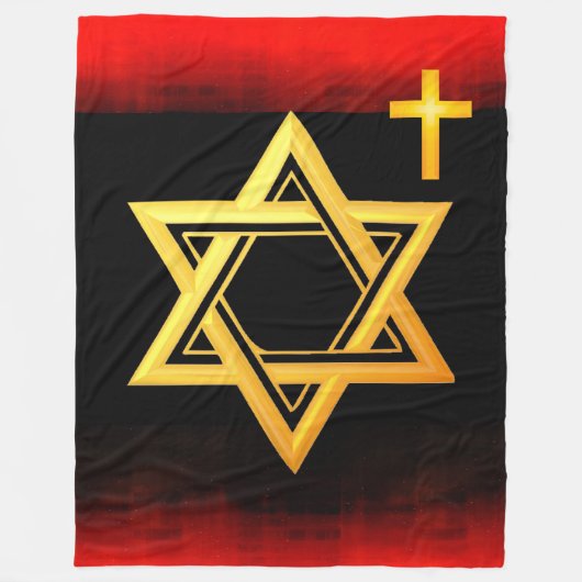 Couverture Polaire Étoile de David Fleece Blanket (Devant)