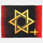 Couverture Polaire Étoile de David Fleece Blanket (Devant (Horizontal))