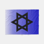 Couverture Polaire Étoile de David noire (Devant (Horizontal))