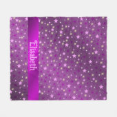 Couverture Polaire étoile violette, forme, brillant, conception, grap (Devant (Horizontal))