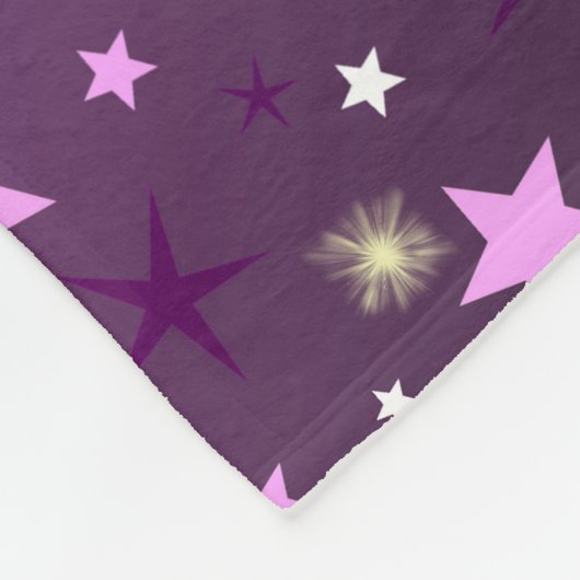 Couverture Polaire étoile violette, forme, brillant, design, graphiqu (Coin)