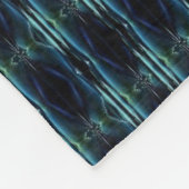 Couverture Polaire Etoiles arc-en-ciel bleu vert, Motif Artdeco (Coin)