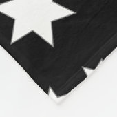 Couverture Polaire Étoiles blanches aléatoires sur noir (Coin)