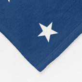 Couverture Polaire étoiles blanches bleu marine motif (Coin)
