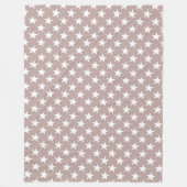 Couverture Polaire Étoiles blanches Brown clair Design Étoile moderne (Devant)