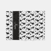 Couverture Polaire Étoiles blanches nommées faites sur commande de (Devant (Horizontal))