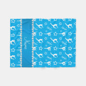 Couverture Polaire Étoiles blanches nommées personnalisées de (Devant (Horizontal))