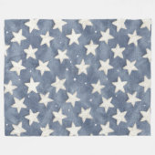 Couverture Polaire Étoiles Bleu Blanc (Devant (Horizontal))