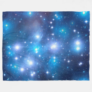 Couverture Polaire Étoiles bleues d'univers + vos idées