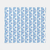 Couverture Polaire Étoiles d'amour céleste Coeurs blanc (Devant (Horizontal))