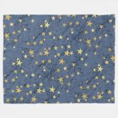 Couverture Polaire Étoiles de différentes couleurs Blanche polaire (Devant (Horizontal))