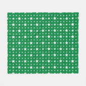 Couverture Polaire Étoiles de fête sur vert (Devant (Horizontal))