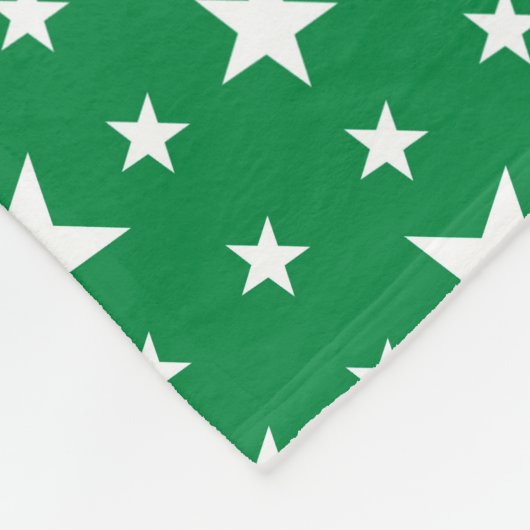 Couverture Polaire Étoiles de fête sur vert (Coin)