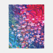 Couverture Polaire ÉTOILES DE NOËL Abstrait violet rouge Lilac (Devant)