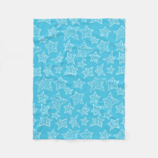 Couverture Polaire étoiles de Noël dessinées à la main (Devant)