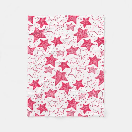 Couverture Polaire étoiles de Noël dessinées à la main (Devant)