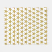 Couverture Polaire Etoiles de Parties scintillant d'or blanc (Devant (Horizontal))