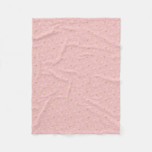 Couverture Polaire étoiles de parties scintillant or, rose et or