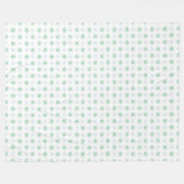 Couverture Polaire Étoiles d'hiver et Snowflakes Motif blanc (Devant (Horizontal))