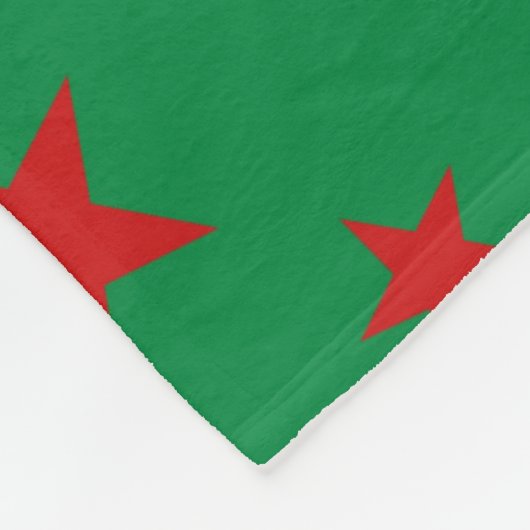 Couverture Polaire Étoiles du Parti rouge sur vert (Coin)