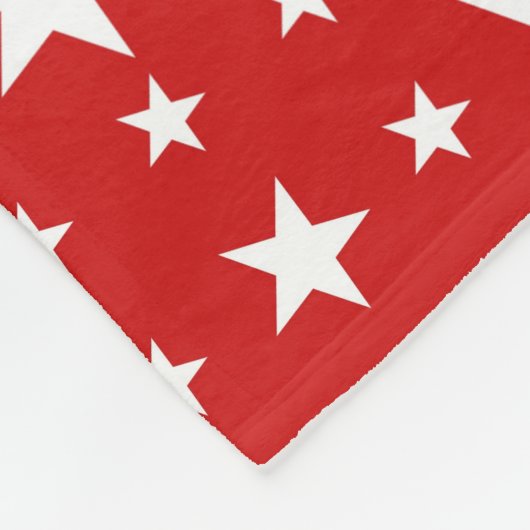 Couverture Polaire Étoiles du Parti sur rouge (Coin)
