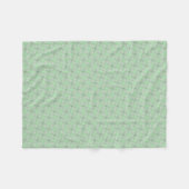 Couverture Polaire Étoiles et diamants motif Vert (Devant (Horizontal))
