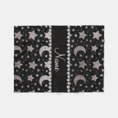 Couverture Polaire Étoiles et lunes argentées nommées faites sur (Devant (Horizontal))