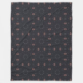 Couverture Polaire Étoiles et motif d'engin spatial unique (Devant)