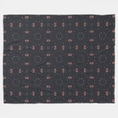 Couverture Polaire Étoiles et motif d'engin spatial unique (Devant (Horizontal))