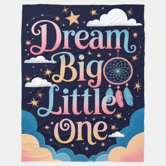 Couverture Polaire Etoiles et nuages rêvés Rêver Big Little One (Devant)