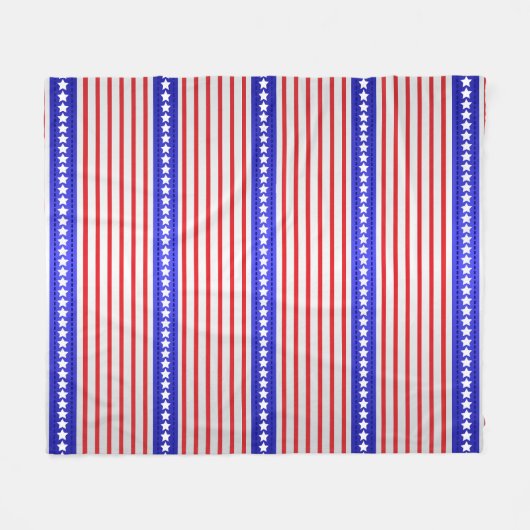 Couverture Polaire Étoiles et Rayures (Devant (Horizontal))