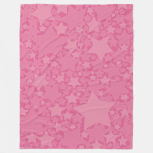 Couverture Polaire Étoiles, Étoiles, Étoiles - Rose
