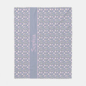 Couverture Polaire Étoiles motif rose gris (Devant)