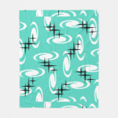 Couverture Polaire Étoiles Motif Turquoise (Devant)