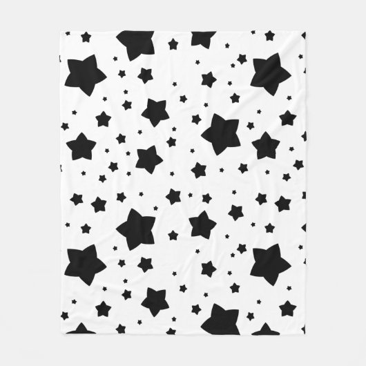 Couverture Polaire Étoiles noires (Devant)