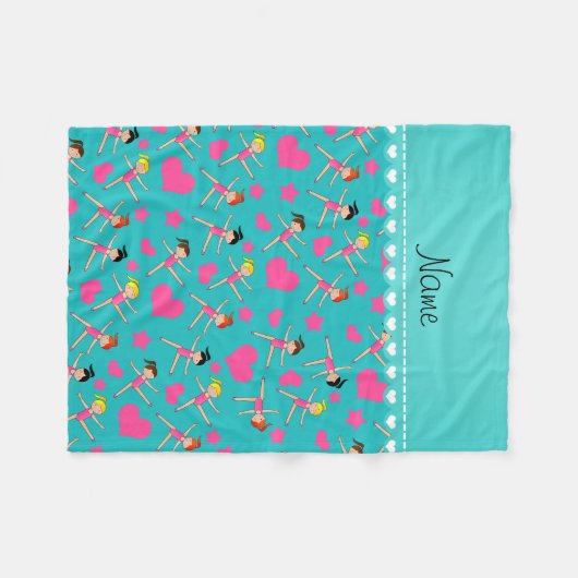 Couverture Polaire Étoiles nommées faites sur commande de coeurs de (Devant (Horizontal))