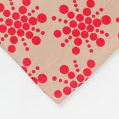 Couverture Polaire Étoiles pointillées rouges sur taupe (Coin)