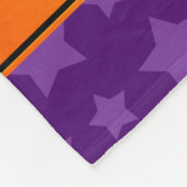 Couverture Polaire étoiles pourpres de basket-ball de nom personnalis (Coin)